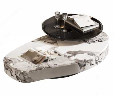 现代茶几3D模型下载